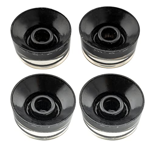 Musiclily Pro B-Stock Inch Size Guitar Speed Knobs Abalone Circle Top Volume Tone Control Knobs For Usa Les Paul Lp Style Electric Guitar, Black (Set Of 4) #TOP3