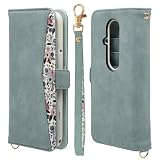 ラスタバナナ ケース カバー らくらくスマートフォンF-53E 専用 手帳型 花柄手帳 ライトブルー 8466F53EBHLBL