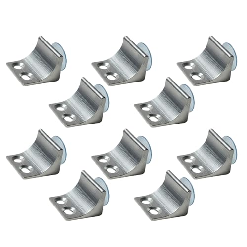 Image of Atlantic Glass Shelf Right Angle Fixing Clip Bracket Aluminium with Suction Cup (Silver, Standard Size) -Pack of 10 Pieces