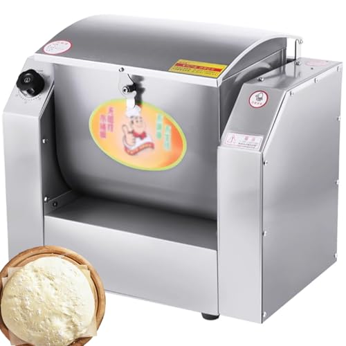Amasadora de Masa para Pan Batidora Amasadora Reposteria Comercial Mezcladora de Harina, Máquina Mezcladora de Masa Acero Inoxidable 1100w/1500w con Temporizador,7KG