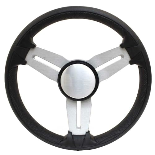 Generic Gussi Italia Boat Steering Wheel W347 | Model 15A 13 3/4 Inch W/Cap