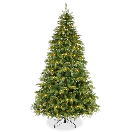 Best Choice Products Pre-Lit Cedar Cypress Christmas Tree w/Twinkling Lights,
