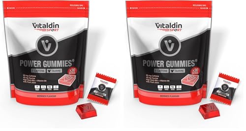 Anti fatigue physique sport gommes caféine taurine VITALDIN fruits rouges