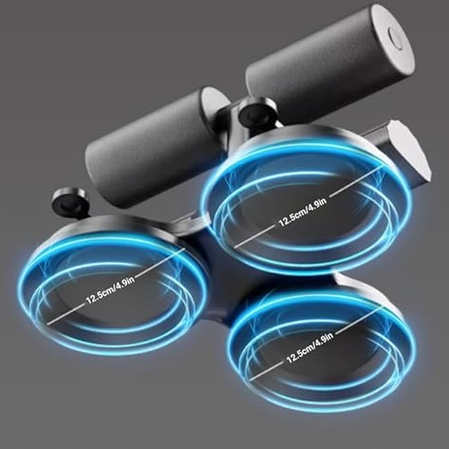 Sit Up Exercise Equipment, Upgraded Sit Up Ab Machine Abdominal Exercise Equipment Height Adjustable with Foot Holder and Triple Suction Cups for Home Gym Strength Training