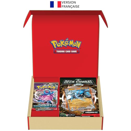 Pokémon Lucario-ex Deck Combat y Paquete de 2 Refuerzos, Multicolor, 4.4 cm x 17.15 cm x 0.1 cm (290-55963 : C : FR : 10 :)