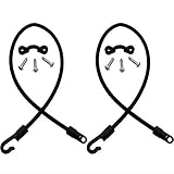 RANDDER Rod Tamer Deck Mount Rod Straps 2 Pack, 6mm Kayak Boat Fishing Rod Tamer Strap Deck Mount Connector Gunwale Mount Fishing Rod Holders Down Strap (18 inch)