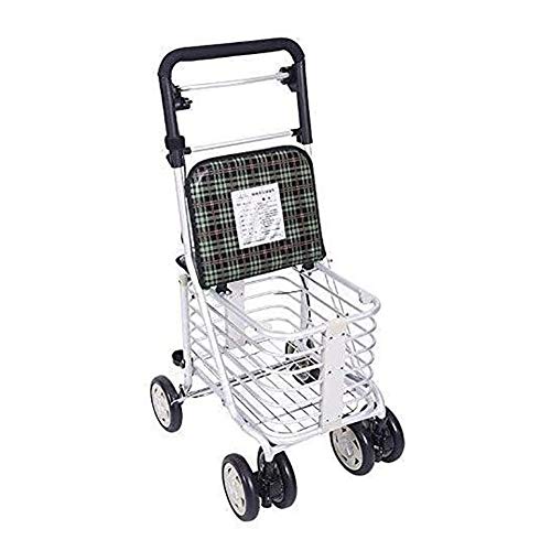 折りたたみ歩行器 歩行器 4輪 シート付き 4輪ウォーキング、高さ調節可能シート 高齢者用歩行器、シート付きアルミニウム製高齢者用歩行器 快適性2倍 Full of stars