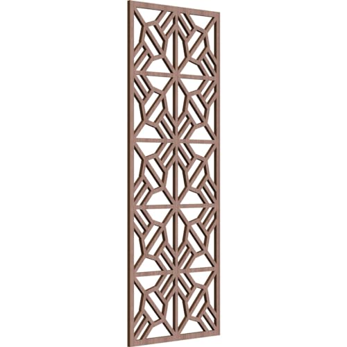Image of Auburn Decorative Pierced Fretwork Wood Wall Panels, 17 3 /8 inchW x 44 3 /8 inchH x 3 /8 inchT, Walnut