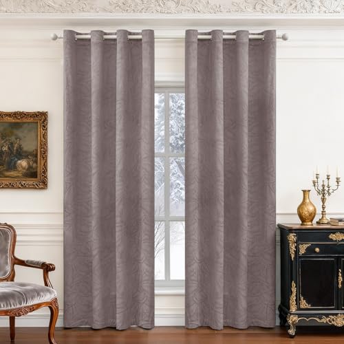 Ystyle Rideaux Occultant Thermique Isolant Velours Lot De 2, 140x280CM, Rideaux Salon Et Chambre, Rideau Opaque Anti Bruit IntéRieurs à Oeillets, Moderne...