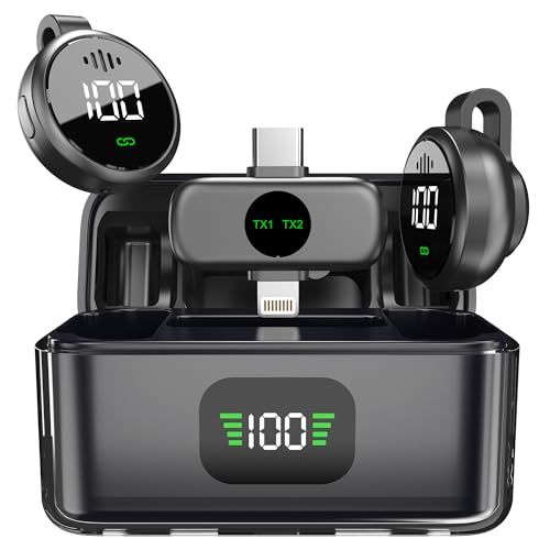 Image of DIGIMORE Wireless Microphone for Youtubers | Magnetic Collar Clip | 3-Level Noise Cancellation | 6Hr Battery | iOS & Android Compatible | Ideal for Content Creation, Youtubers & Vlogging (D-460 Pro)