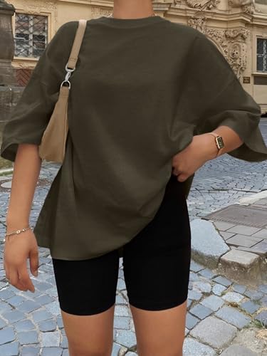 Image of Trendy Queen Womens Oversized T-Shirts Short Sleeves Workout Tops | Casual Summer Gym Tees Plus Size Fashion Clothes 2026