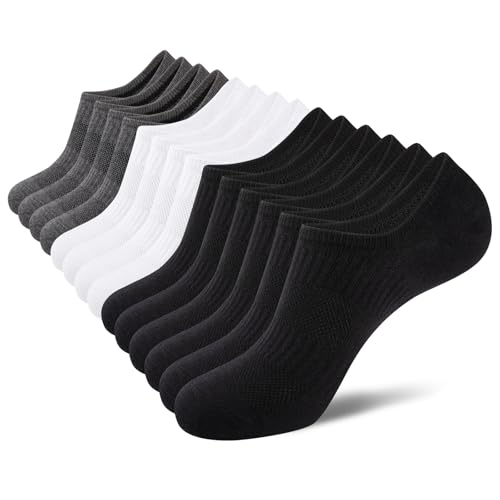 COOVAN Mens No Show Socks Cotton Thin Low Cut Invisible Short Casual Men Non Slip Casual Socks (7 Pairs)