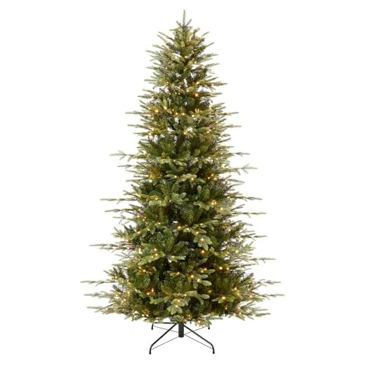 Best Choice Products 6ft Pre-Lit Artificial Aspen Slim Christmas Tree, Noble Holiday Décor w/ 1,350 Branch Tips, 2-in-1 Multicolor LED Lights, Cordless Connection, Metal Stand