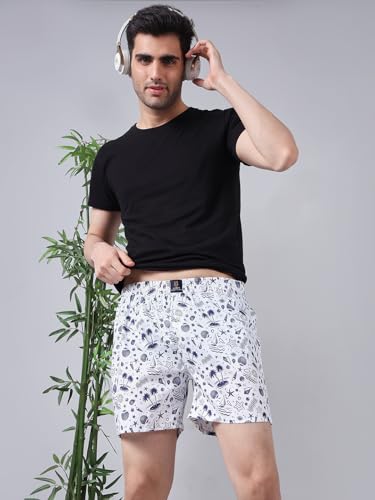 Image of Urban Scottish Ultra-Comfortable Men's Boxer Pants (Pack of 4), 100% Cotton with Stylish Print, Soft & Stretchy Elastic Waist Band, Dynamic Movement & Hardwearing Stitching,Breathable Gentle Snug Fit
