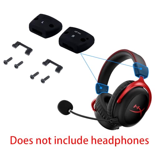 HUYUN Cloud Alpha Charnière de rechange pour casques de jeu sans fil HyperX Cloud/S/Pro, Cloud 2/Cloud II/Cloud 2 Core/Cloud Core (droite + gauche) – vue 2