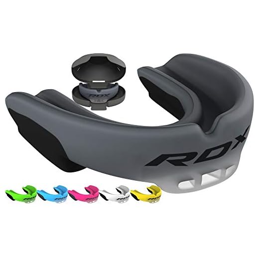 RDX Mundschutz Boxen Kampfsport, Ideale Atmung und Anpassbar, Zahnschutz Zum Erwachsene Kinder, MMA Kickboxen Hockey Football Muay Thai Hockey Rugby, Sport Mouth Guard Boxing Herren Damen, Hygienebox