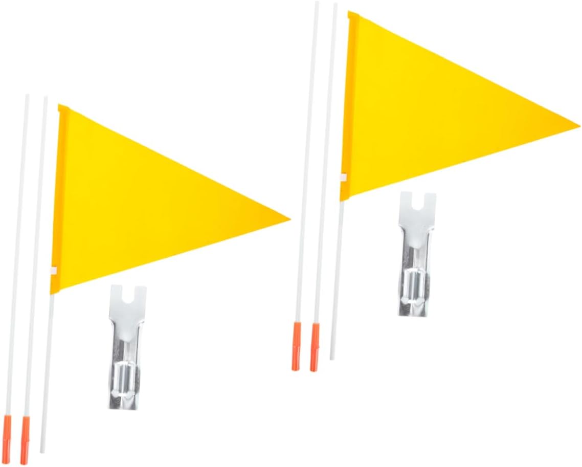 YARNOW 2pcs Safety Flag for Pole Brightly Colored Flags for Enhanced Visibility and Bike Trailers Scooters and More