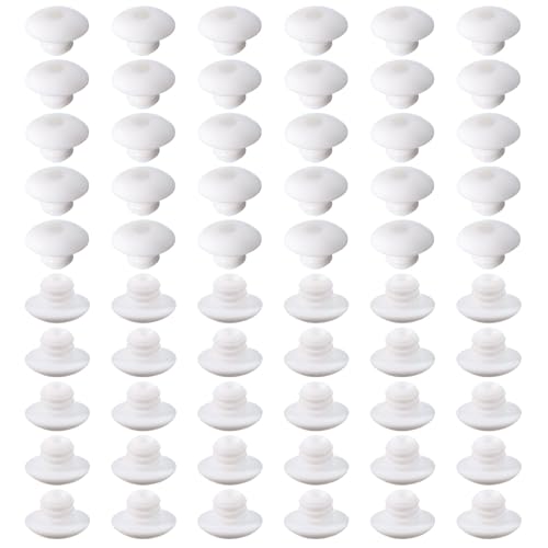 QUARKZMAN 150pz Ganci per Pannelli Forati, Tappi per Ganci da Scaffale per Fermare da 1/4 di Pollice per Evitare Cadute (Bianco)