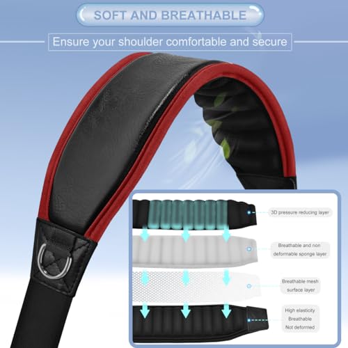 Image of ZINZ Fixed Pad Bag Strap 60 inch Belt with Cushion Breathable Pad,Durable Strap with Double Adjustable Buckle and Metal Hooks