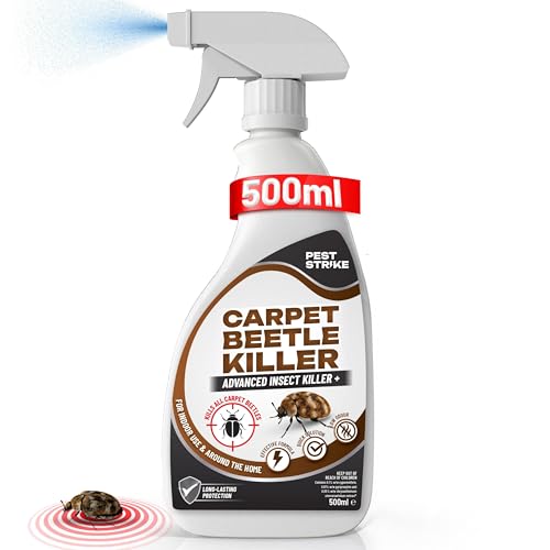 Carpet Beetle Spray - 500ml Protection for Carpets, Upholstered Surfaces & Home Goods - Stain-Free & Long-Lasting Formula