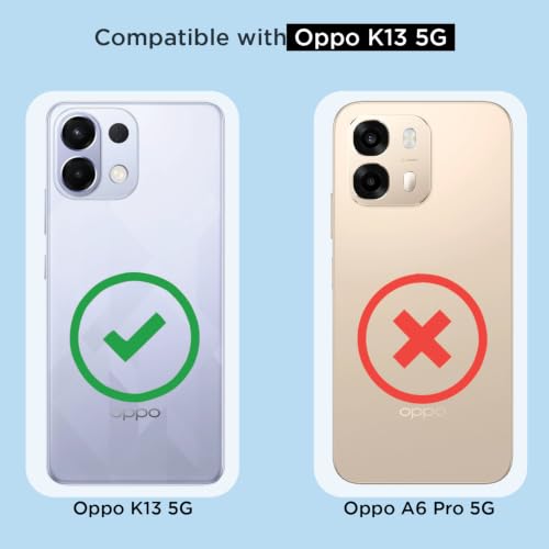 Image of Outlouders Back Cover for Oppo K13 5G Mag-Safe Transparent PC + TPU Bumper Case with Magnetic Support Shockproof Protection (Transparent Mag-Safe)