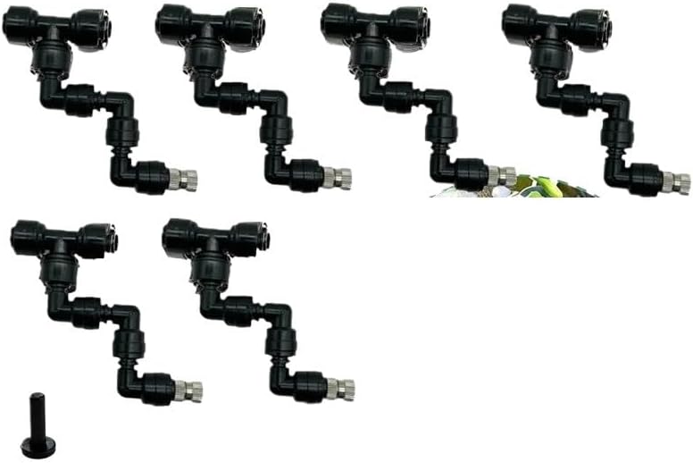 1-6Pcs Watering Spray Nozzle 360 Degree Sprinklers Terrarium Misting Spray Head Garden Greenhouse Irrigation Connectors(6pcs)
