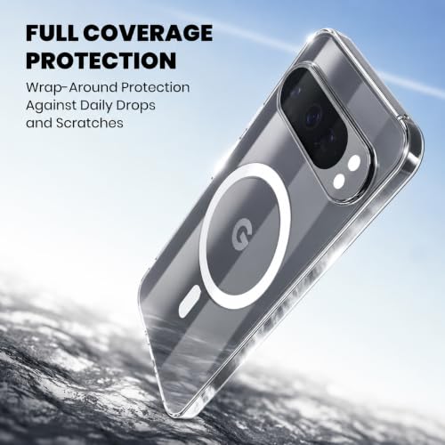 Image of DIZORO Compatible with Google Pixel 9 /9 Pro Back Cover Case Clear,[ Anti Yellow ][Military Grade Protection] Hard PC Back Cover Transparent