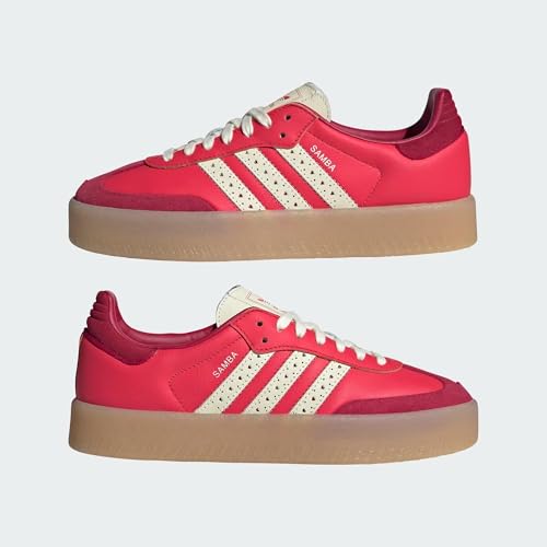 Image of adidas Sambae Womens Sneakers, Bright Red /Cream White /Team Victory Red, Size 6.5