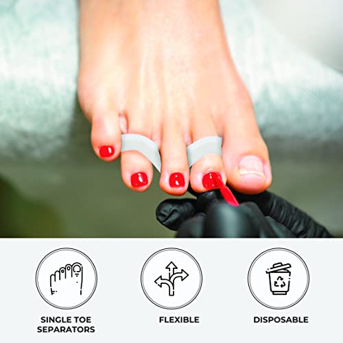 ForPro Toe Separator Strips, Individual Pedicure Toe Separators, 6” L, White, 100-Count - Thumbnail 5