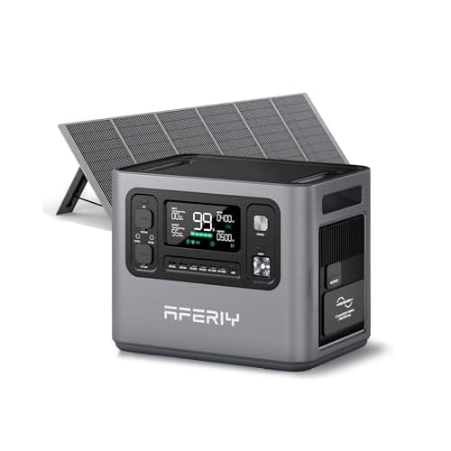 AFERIY Generador Solar 2800 W Con MóDulos Solares 400 W 2048 Wh LiFePO4 Carga Rápida En 15 H 13 Salidas Onda Sinusoidal Pura 230 V Sai Ampliable A 4