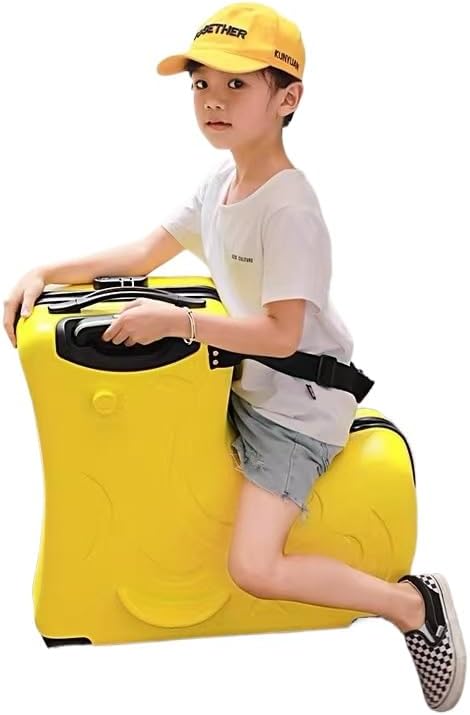 [美品] NORICCO★子どもが乗れるキャリーケース　レモンイエロー 公式】NORICCO こどもが乗れるキッズキャリー 機内持込みタイプ