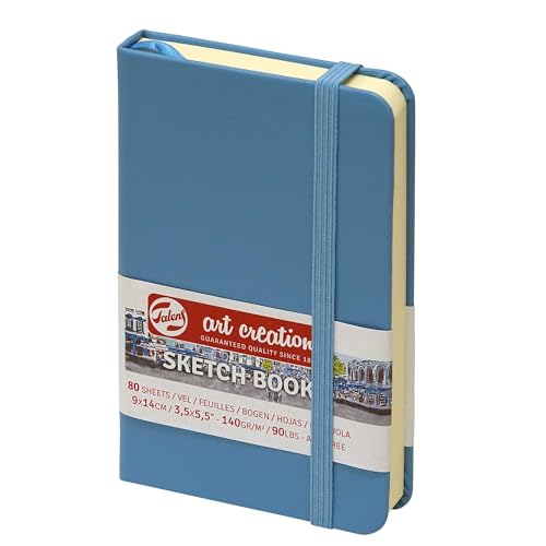 Image of Royal Talens T9314-211M 441807 Talens Art Creation Sketchbook Drawing Planner 3.5 x 5.5 inches (9 x 14 cm), Lake Blue