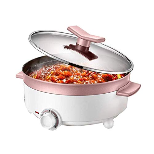 OQHAIR Cocina Caliente eléctrica u hogar Dormitorio de Estudiantes Multifuncional Cocina eléctrica sartén Antiadherente sartén eléctrica