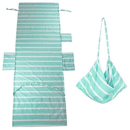 DoMii Lightweight Microfiber Beach Towel Swimming Pool Lounge Chair Cover with Side Pockets for Holidays Sunbathing 84.6