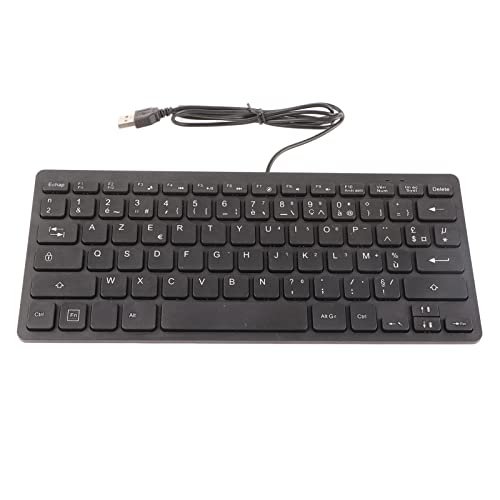 Petit clavier mécanique USB K-1000 mini clavier filaire AZERTY ultra fin 78 touches pour ordinateur