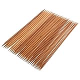 HOMSFOU 36 Stück Pullovernadeln Stricknadeln Hat Nadelspiele Doppelspitziges Stricken Bambus Hellbraun