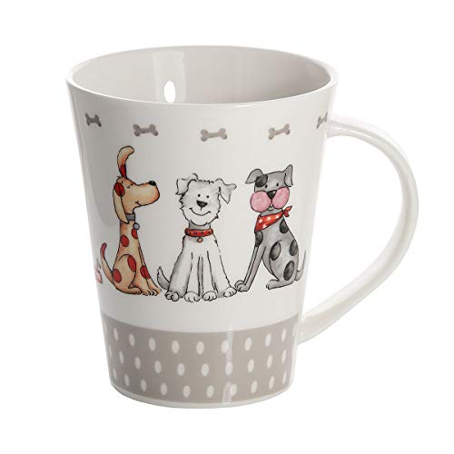 Hund Kaffeebecher Tassen Set 2 Lustig Hunde Kaffeetasse Teebecher Teetassen Keramik Porzellan Hundemotiv Geschenk für Hundeliebhaber Geschenke Hundebesitzer und Hundefreunde - 2