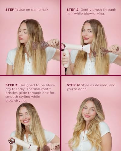 Image of FHI Heat UNbrush Smooth Collection Heat Resistant Detangling Smoothing Brush for Pain-Free Brushing on All Hair Types