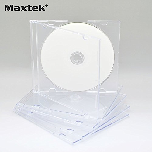 Maxtek Ultra Thin 5.2Mm Slim Clear Cd Jewel Case With Built In Frost Clear Tray, 100 Pack. #TOP2