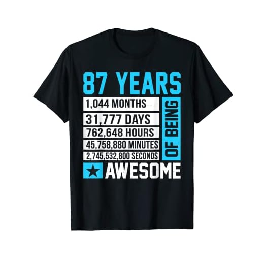 Camiseta de 87 cumpleaños 87 años de ser impresionante Camiseta