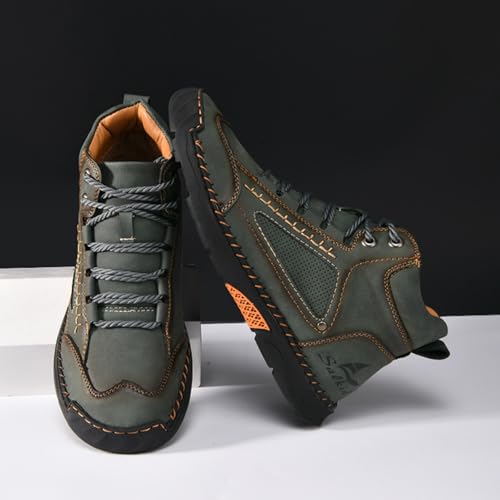 Ankle Boots for Men's Casual Leather Ankle Chukka Boots Slip On Lightweight Lace-up Loafers Walking Driving Shoes Fashion Sneakers Oxford Shoes3