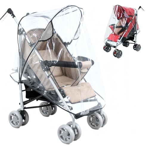 1 Pcs Universal Rain Cover for Stroller Universal Stroller Rain Cover Universal Rain Co ver for Pushchair Pram Rain Cov er Raincover Protect from Sun Snow Buggy Rain Cov er(Clear)