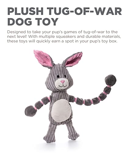 Charming Pet Thunda Tugga Bunny Plush & Squeaky Dog Tug Toy #TOP5