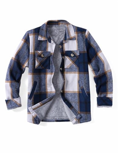 Zeagoo Womens Coats Sherpa Fleece Lined Jacket Long Sleeve Button Up Shirt - image 5