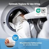 NUVIA ergonomiczna poduszka do spania na boku, z regulacją wysokości, dla osób śpiących na boku, na plecach – zaprojektowana przez ekspertów od snu, poduszka z łukiem na ramionach, 56 x 36 x 9,5/11,5