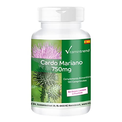 Cardo Mariano 750mg – 80% de silimarina – vegano – 180 comprimidos para 6 meses | Vitamintrend®