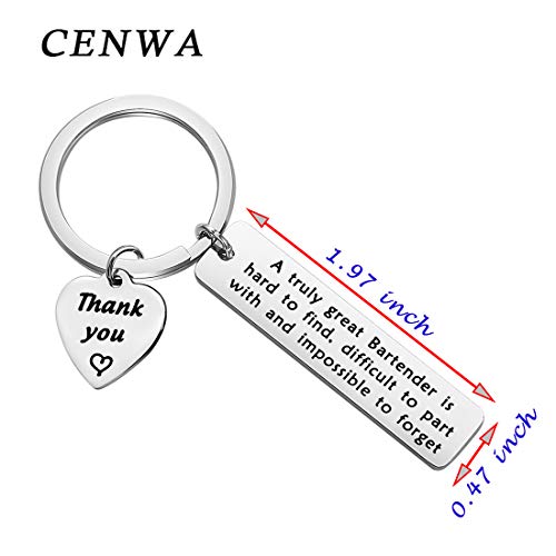 CENWA Bartender Gift Barmaid Jewelry A Truly Great Bartender is Hard to Find Difficult to Part with and Impossible to Forget2