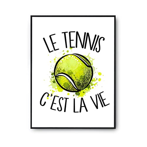 Affiche Tennis poster tableau sport humour deco murale A3