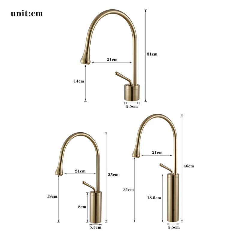 Mitigeur de lavabo anti-éclaboussure en laiton blanc et or - 2