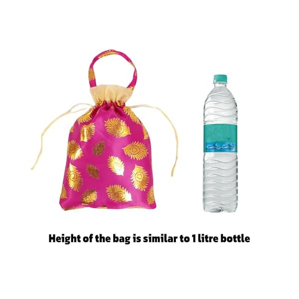 VIG Enterprises Silky And Shiny Potli Batwa Bags/Thamboolam Bags For Wedding Party Return Gifts Party Gifts For Guest- - Image 8